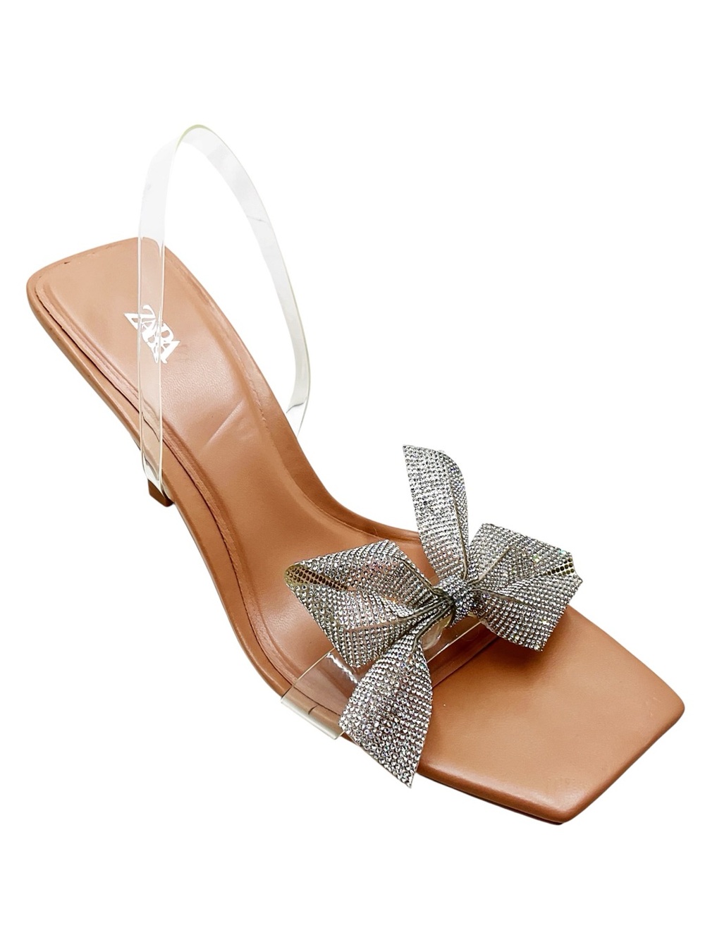🆕{ZARA} Crystal Rhinestone Bow Embellished Heels